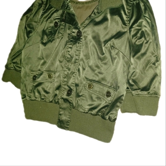 🎁 Dots Olive Green Bomber Jacket - Picture 6 of 6